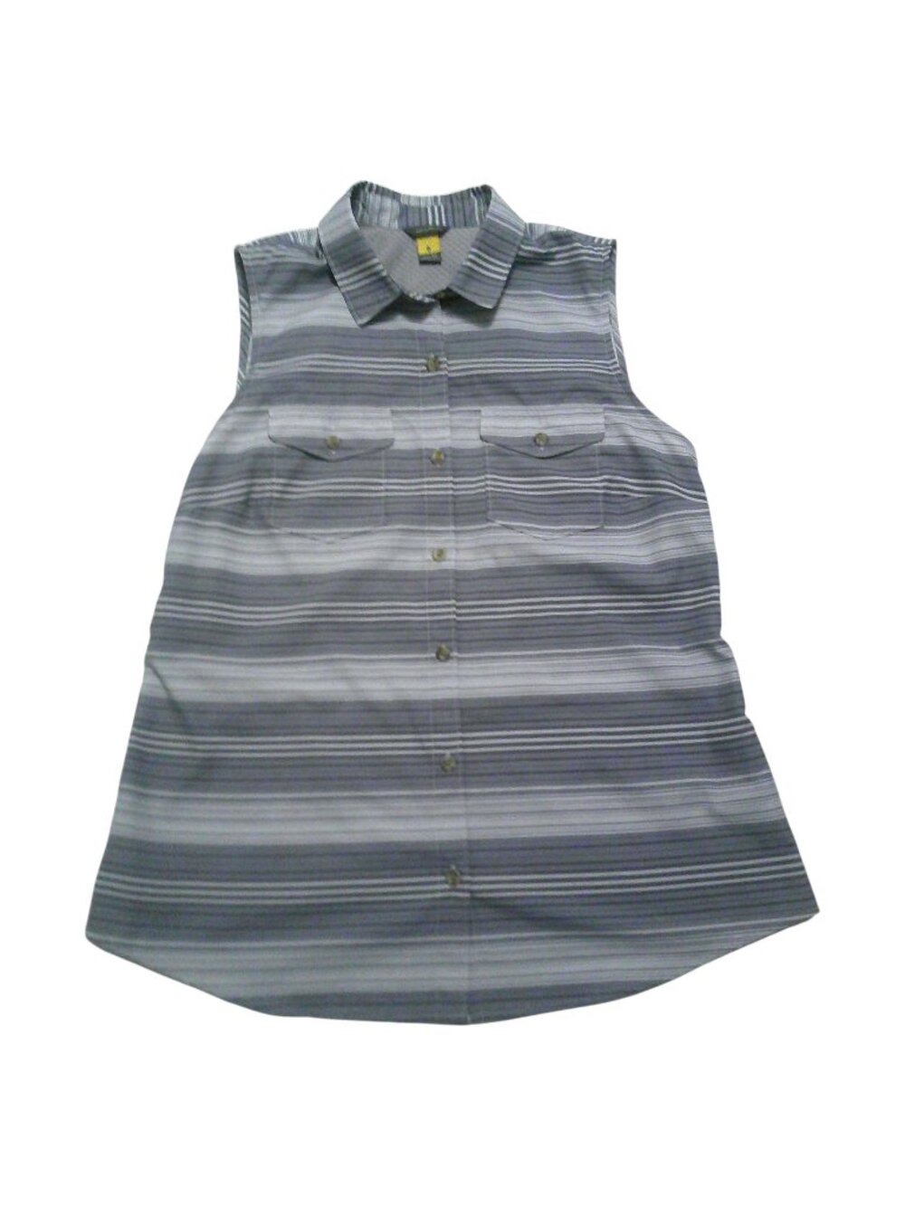 Eddie Bauer Women's Striped Sleeveless Shirt Medium